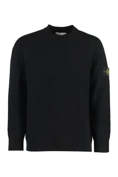 STONE ISLAND STONE ISLAND WOOL-BLEND CREW-NECK SWEATER