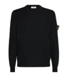 Stone Island Vanisé Brushed Heavy Cotton Sweatshirt In Black