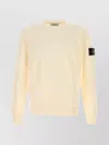 Stone Island Ribbed Crew-neck Cotton Sweater With Long Sleeves In Neutral