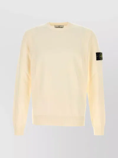 STONE ISLAND WOOL BLEND CREW NECK SWEATER