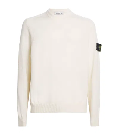 STONE ISLAND WOOL-BLEND CREW-NECK SWEATER