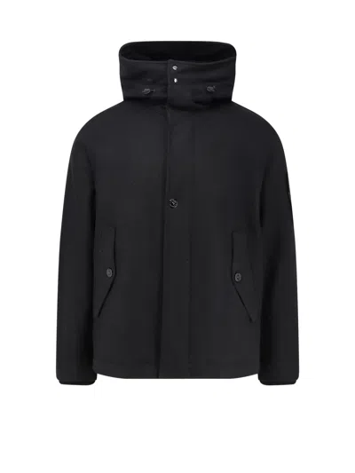 STONE ISLAND WOOL BLEND PADDED PARKA JACKET