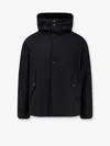 Stone Island Padded Parka Jacket Adjustable Hood In Black
