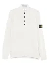 Stone Island Half-zip Jumper With Felt Trims In White
