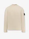 Stone Island Ribbed Crew-neck Cotton Sweater With Long Sleeves In Neutral