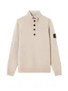 Stone Island Long Sleeve Knit Sweater With Removable Patch