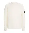 Stone Island Wool Blend Sweatshirt With Iconic Logo Patch And Timeless Design In White