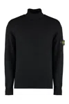 STONE ISLAND WOOL BLEND TURTLENECK SWEATER