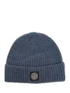 Stone Island Wool Cap Hats Blue In Blue