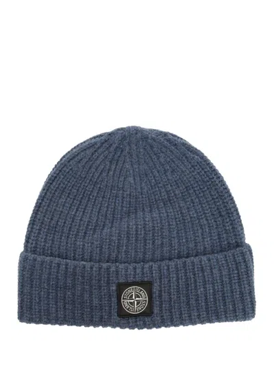 Stone Island Wool Cap Hats Blue