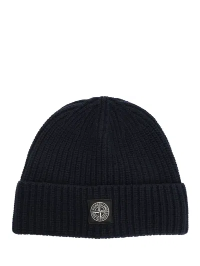 Stone Island Wool Cap Hats Blue