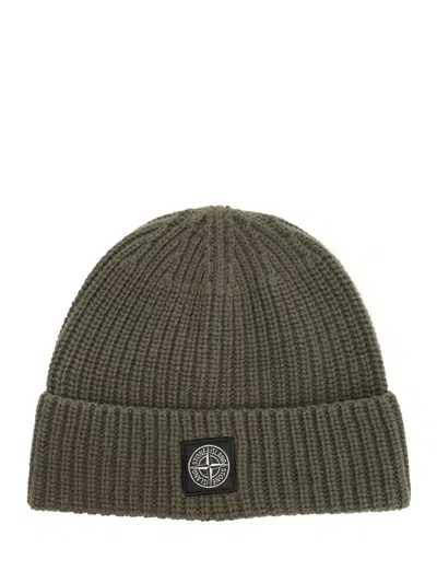STONE ISLAND WOOL CAP HATS GREEN