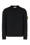Stone Island Cotton Crew Neck Knitwear Sweater In Black