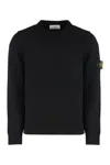 Stone Island Cotton Crew Neck Knitwear Sweater In Black