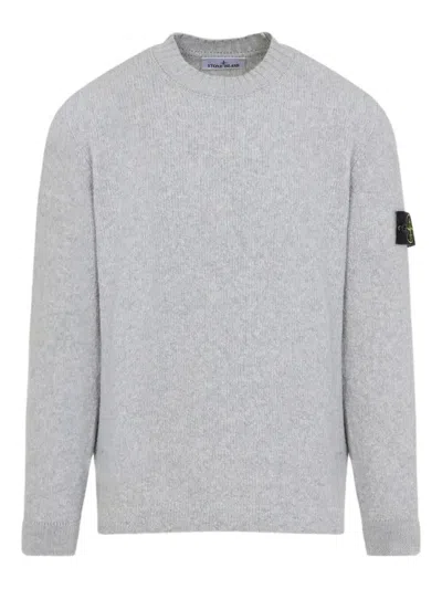 Stone Island Wool Crew Neck Sweater Clothing In Gray