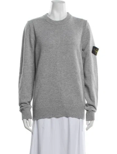 Pre-owned Stone Island Wool Crew Neck Sweater In Grey
