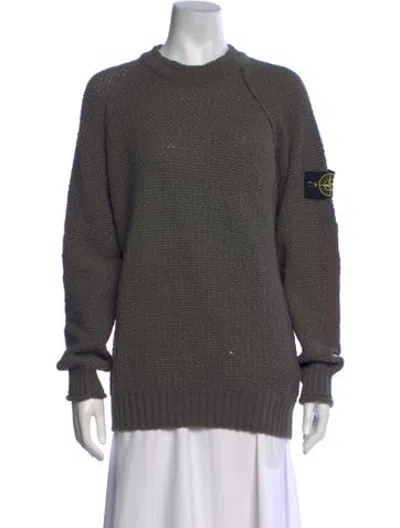 Pre-owned Stone Island Wool Crew Neck Sweater In Grey
