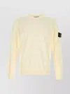 Stone Island Relaxed Fit Long-sleeve Crewneck Sweatshirt With Distinctive Patch Logo In Neutral