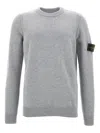 Stone Island Lightweight Wool Crew Neck Sweater With Raglan Sleeves Clothing