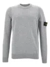 Stone Island Lightweight Wool Crew Neck Sweater With Raglan Sleeves Clothing