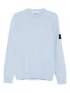 Stone Island Wool Crewneck Sweater In Blue