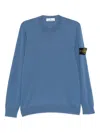 Stone Island Classic Long-sleeve Crew-neck Sweater In Blue