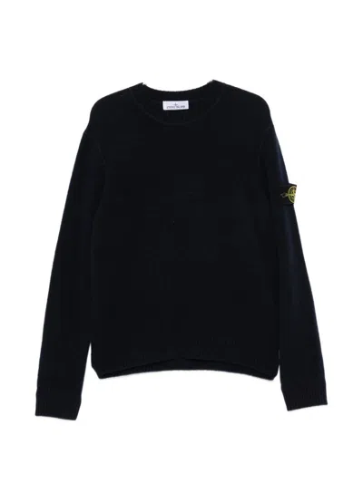 Stone Island Wool Crewneck Sweater In Animal Print