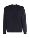 Stone Island Midnight Blue Wool Blend Sweater In Blue