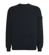 Stone Island Ghost Stretch Cotton Fleece Sweatshirt Clothing In Blue