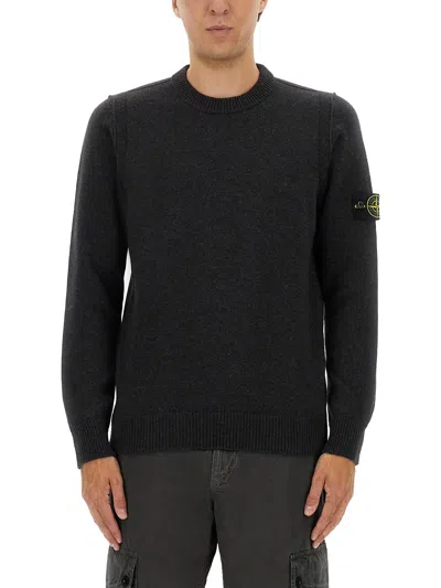 Stone Island Wool Jersey. In Black