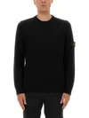 Stone Island Cotton Sweatshirt In Black
