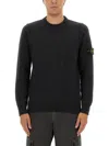 Stone Island Lambswool Crewneck Sweater In Brown