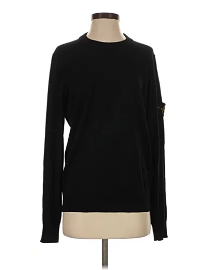Pre-owned Stone Island Wool Pullover Sweater In Black