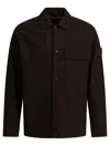 Stone Island Patch-pocket Buttoned Shirt Jacket In Brown