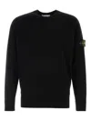 Stone Island Cotton Crew Neck Knitwear Sweater In Black