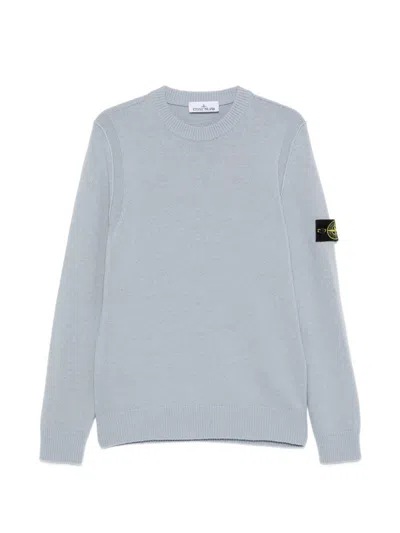 Stone Island Wool Crewneck Sweater In Blue