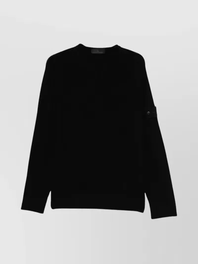 STONE ISLAND WOOL SWEATER RIBBED CREW-NECK