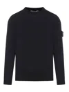 Stone Island Cotton Sweatshirt In Azul