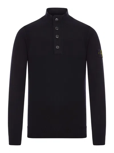 STONE ISLAND WOOL SWEATER WITH LOGO