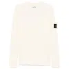 Stone Island Beige Long-sleeved Sweater With Distinctive Logo Patch