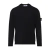 Stone Island Lightweight Wool Crew Neck Pullover In Blue