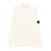 Stone Island Ribbed Wool Turtleneck Sweater Regular Fit In Neutral
