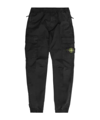 STONE ISLAND STONE ISLAND COMPASS PATCH TAPERED LEG PANTS