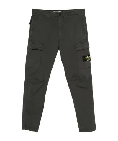 Stone Island Work Casual Pants In Gray