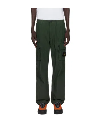 Stone Island Work Casual Pants In Green