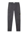 Stone Island Compass-motif Cargo Trousers In Gray