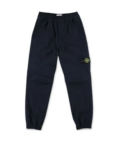 Stone Island Work Stretch Pants In Blue
