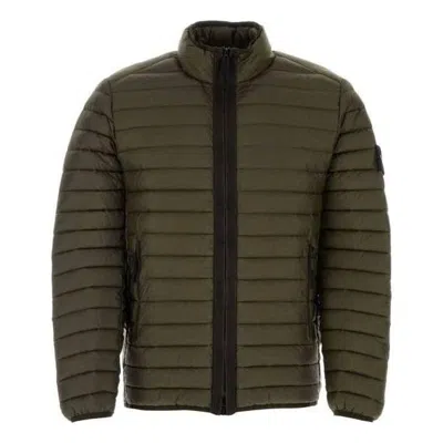 Stone Island Woven Chambers R Nylon Down Jacket 'olive Green'