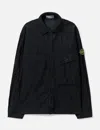 Stone Island Wrinkled Corduroy 500-tc Overshirt In Blue