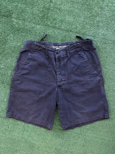 Pre-owned Stone Island X Vintage Hype Vintage 90's Stone Island Stone Washed Shorts In Faded Black